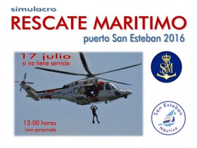 Simulacro de rescate marítimo Puerto San Esteban 2016