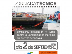 Simulacro lucha Contra la contaminación marítima en el puerto San de San Esteban