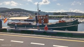 El Vaporín se despide de San Esteban y zarpa rumbo Viveiro