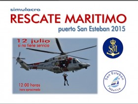 Simulacro de rescate marítimo Puerto San Esteban 2015